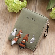 dompet perempuan cute dompet perempuan dompet kecil New Female Short Student Wallet Korean Version C