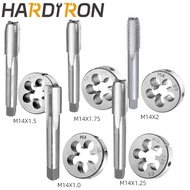 Hardiron M14x1 M14x1.25 M14x1.5 M14x1.75 M14x2 Tap and Die Set Right Hand,  Machine Thread Tap & Rou