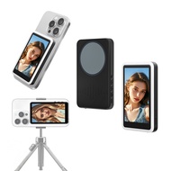 Magnetic Phone Vlog Live Stream Monitor with Fill Light Rear Camera Selfie Monitor with Speaker 4K 6