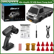 OMXILOYI 1:64 RC Truck, 4WD LED Lights RC Drift Car,  Rechargeable High Speed 2.4G Mini RC Car Deskt