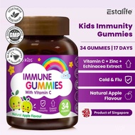 Estalife Kids Immune + Vitamin C Gummy with Zinc and Echinacea | Immunity Supplement | 34 Gummies