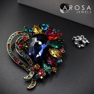 AROSA JEWELS Artistic Series Heart Love 2-in-1 set brooch pin kerongsang C9-02 (6.6cm x 5.2cm)