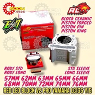 RED LEO LC Y15 BLOCK V2 PRO ESR 62MM 63MM 65MM 68MM 70MM 72MM 74MM 76MM NORMAL LONG SLEEVE YAMAHA