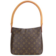 二手路易威登 Looping MM 單肩包，Monogram 植物油色。