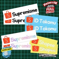 Custom Shopee Name Sticker/Shopee Shop Name Costume Sticker/Shopee Sticker/Shopee Glossy Waterproof Shop Name Sticker/Shopee Name Hologram Sticker