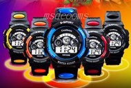 COOLBOSS 防水運動 電子錶 男女可戴 7彩夜光錶  
