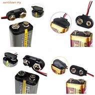 ZENITHZEN 10Pcs Battery Clip Connector, Battery Holder I / T Type Cable Battery Holder Clip, 9 Volt 
