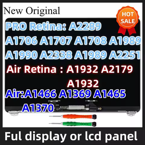 LCD Display for MacBook Pro A1706 A1708 A1989 A1990 A1707 A2289 A2159 A2251 A2338 A1466 A1465 A1369 