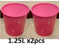 ready stock in singapore - Tupperware one touch container canister 1.25L pink (2)
