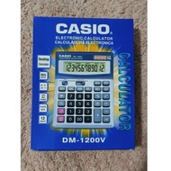 💥Ready stock💥Casio DM-1200v electronic 12-digits calculator big display 2 way power with 1 years war