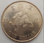 (1997)Hong Kong One Dollar/Commemorative Coin/(1997)香港一元/香港回歸中國/紀念幣