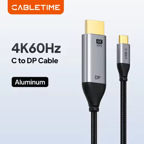 CABLETIME 4K 60Hz Thunderbolt 3 USB C to DisplayPort Cable USB 3.1 Type C to DP for Laptop MacBook p