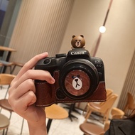 Camera Leather Case Hard Shell Bag Tripod Base Accessories Fit Canon R10 R50 R100 R8 RP R50V 200D M5
