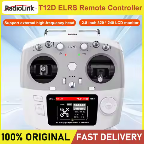 RadioLink T12D 12 Channels RC Transmitter 2.4GHz with R16FG Receiver Remote Controller for FPV Drone