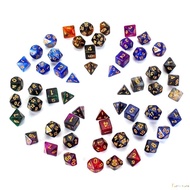7PCS/Starry sky two-color multi-sided dice set digital game dice board game bar entertainment party 