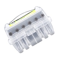 TO Fishing Line Storage Box 6 Slots Fishing Line Case Clear Fishing Line Organizers 6 Compartments F