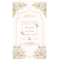 Digital Muslim Wedding Invitation Card Template (Templat Kad Kahwin Muslim Digital)