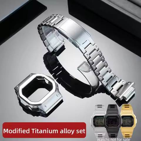 DW5600 Titanium Alloy Mod kit GW-B5600 case strap for Casio G-SHOCK 3229 DW-5600 GW-M5610 G5600U mod