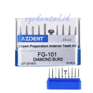 Dental diamond bur preparasi crown gigi anterior / preparation / bur