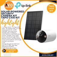 TP-LINK Tplink Solar + Battery CCTV Camera Kit 3MP 3 Megapixel Night Vision Motion Tapo C410 KIT