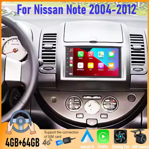 Car Stereo Radio For Nissan Note 2004-2012, Car Radio 7" Android Carplay for Cars 4G+WIFI 4G+64GB 6G