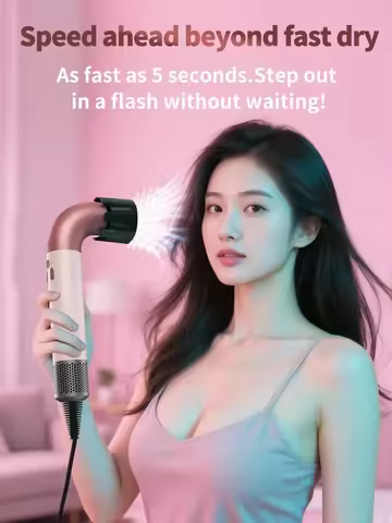 Portable Leafless Hair Dryer Ultra Compact Negative Ion Hair Styling Tool Home Salon Travel Friendly