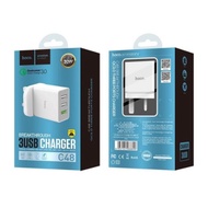 [SG] Hoco C48 Breakthrough Three USB Pots Charger (UK) [Evergreen Stationery]