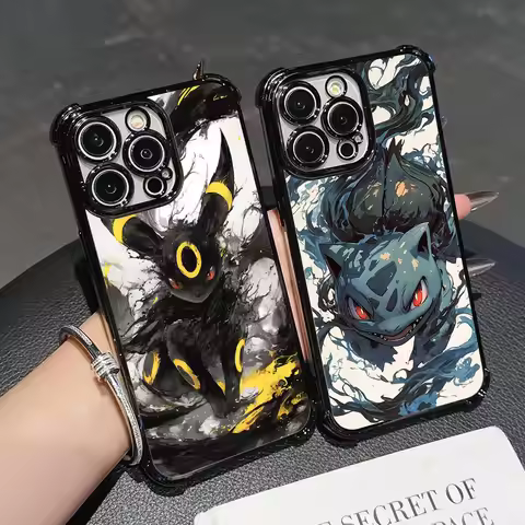 P-Pokemons Umbreons Bulbasaurs Gengars Draw For Google Pixel 8 7 10 9 Pro XL A 7A 8A 9A 10A 5G Case 