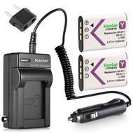 Kastar 2-Pack Battery + Charger Replacement for NP-BY1 EN-EL11 LI-60B DLI-78 DB-L70 DB-80 Action Cam Mini HDR-AZ1 FE-370 Coolpix S550 S560 Optio L50 M50 M60 V20 W60 W80 R50 VPC-E10