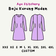 POLA BAJU KURUNG MODEN DEWASA DAN KANAK-KANAK