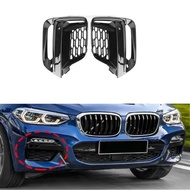 Car Front Fog Light Grille Cover Trim Fog Lamp Grill with Fog Lamp Hole For BMW X3 G01 G08 X4 G02 2018 2019 2020