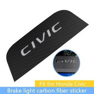 High Brake Light Auto Accessories Black Carbon Fiber Stickers For Honda Civic FD /FB/FC Protective D