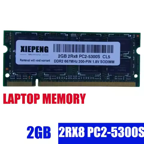 Laptop RAM 2GB 2Rx8 PC2-5300S DDR2 1gb 667 MHz 4G pc2 5300 for Asus A8 F8 J8 X81S X86 Z99 Z99L X59S 