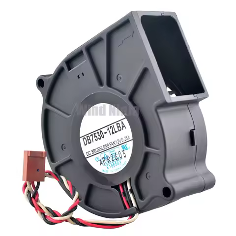 DB7530-12LBA 7.5cm 75mm blower fan 75x75x30mm DC12V 0.25A 3pin Double ball bearing centrifugal fan c