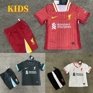 2024/25 Liverpool Home Away Third Football Jersey Set High-Quality Children'S Jersi AAA+
