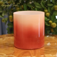 Crystal Soul 2026 New Design Glazed Red Crystal Singing Bowl Prefect Pitch Alchemy Crystal Bowl