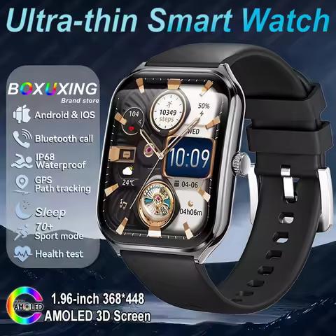 New For OPPO Ultra Thin Smart Watch Men Woman HD AMOLED 3D Screen 70+Sports Mode Heart rate Bluetoot