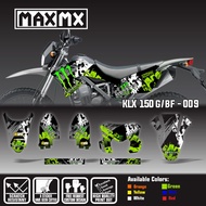 decal stiker klx 150 bf dekal stiker variasi striping custom fullbody monster energy hitam hijau