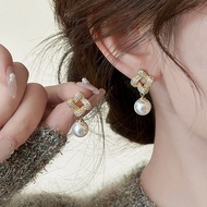 Square Pearl Earrings Earrings Niche Unique Earrings Earrings