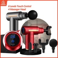 🇸🇬 SG Stock Mini Massage Gun - 6 Speed 4 Head, LCD Screen, Ultra-Quiet, Deep Tissue Muscle Pain Reli