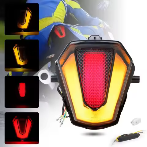 LED Tail Light for Suzuki GSXR1000 2017 2018 2019 2020 2021 2022 2023 Motorcycle Red Yellow Brake Tu