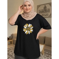 2X551 T Shirt Baju Perempuan Style Tshirt Woman XL-5XL Clothes Plus Size Wanita Korean Style
