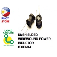 Unshielded Wirewound power inductor 8x10mm 101uH-330uH