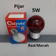MERAH Chiyoda G40 5w red lamp, 5w red incandescent lamp, decorative lamp, colorful incandescent bulb