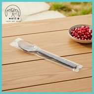 [wellstay1] Disposable Plastic Fork Spoon Set 20Pcs Individually Wrapped Utensils for Takeaway Food 