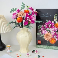 Rose Flower Vase Lego Pink 10342 Living Room Desktop Decoration Female Gifts Flower Insertion Simple