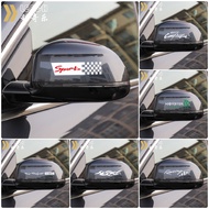 Car Sticker Side View Mirror Film Decoration Motorcycle/Letter-White Color: 2 Pieces/Pack