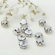 10mm 8mm 7mm Glass Montees Sew On Beads Manik Bulat