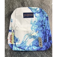 JS JANSPORT SPORT BAGS ABSTRACT MOTIF BACKPACK Original WHITE BLUE BACKPACK JS JANSPORT MEN'S BACKPA