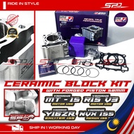 58MM Ceramic Racing Block Set Cylinder Blok Forged Piston Kit Set Dome UMA PNP YAMAHA Y16 Y16ZR NMAX